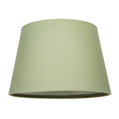 Classic 10 Inch Olive Green Linen Fabric Drum Table/Pendant Lamp Shade 60w Max