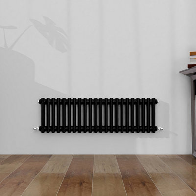 Classic 2 Column Cast Iron Inspired Radiators Black for Central Heating ...