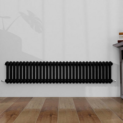 Classic 2 Column Cast Iron Inspired Radiators Black for Central Heating ...