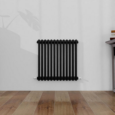 Classic 2 Column Cast Iron Inspired Radiators Black for Central Heating ...
