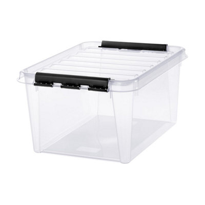 Classic 31 Storage Box Spacious, Stackable and Transparent, 32 Litres