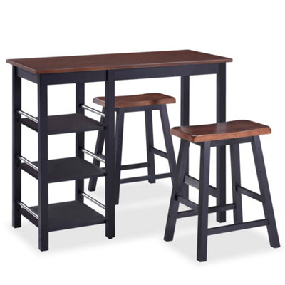 Classic Bar Set 3 Pieces MDF Black