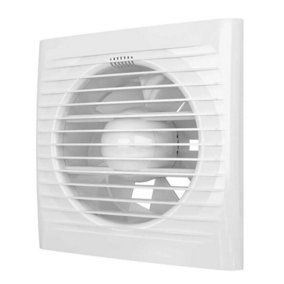 Classic Bathroom Extractor Fan 125mm White Axial Duct Ventilator
