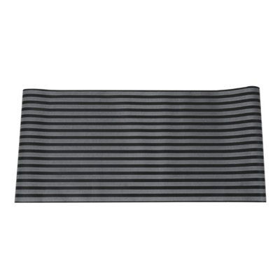 Classic Black and Grey Stripes Non Pasted Removable PVC Contact Wallpaper Roll 950cm (L)