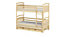 Classic Bunk Bed with Trundle & Storage in Pine Oak - Multi-functional Design (H1640mm x W1980mm x D980mm)