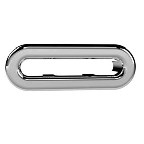 Classic Ceramic Accessories Traditional Oval Overflow Cover - 54mm x 19mm - Chrome - Balterley