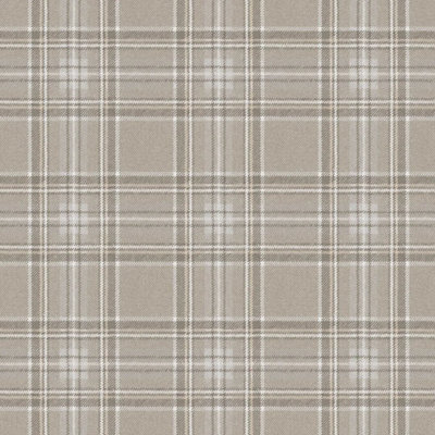 Classic Check Wallpaper in Taupe