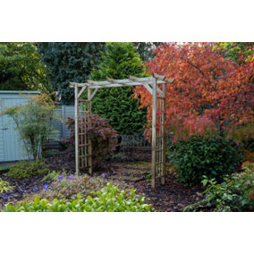 Classic Flat Top Wooden Garden Arch