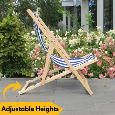 MZshop - Hippie - Folding Garden Deck Chair - High Quality Wooden Deckchair - Sunbed - Trendy Deck outlet Chair - Garden Furniture - Folding Chair