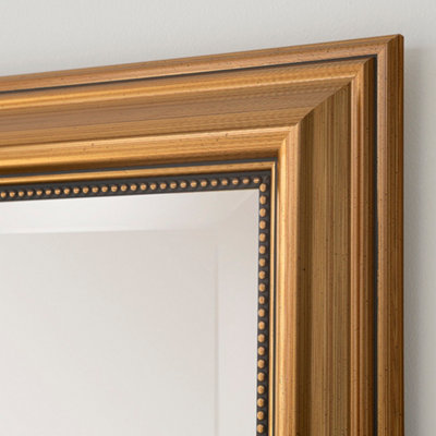 Classic Gold Beaded Mirror 119x94cm