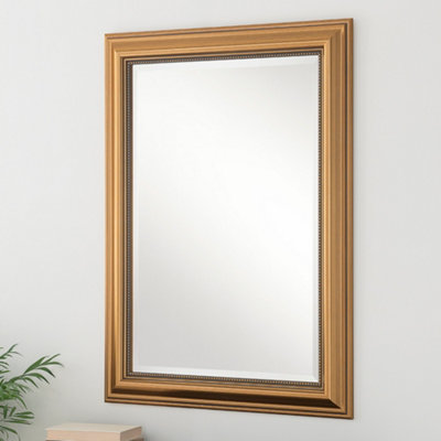 Classic Gold Beaded Mirror 79x64cm