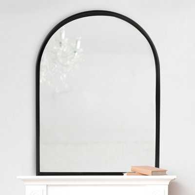 Classic Large Arched Iron Decorative Indoor Bathroom Mirror Framed Wall Mounted Mirror 60cm