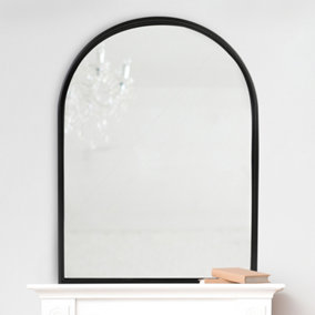Classic Large Arched Iron Decorative Indoor Bathroom Mirror Framed Wall Mounted Mirror 60cm