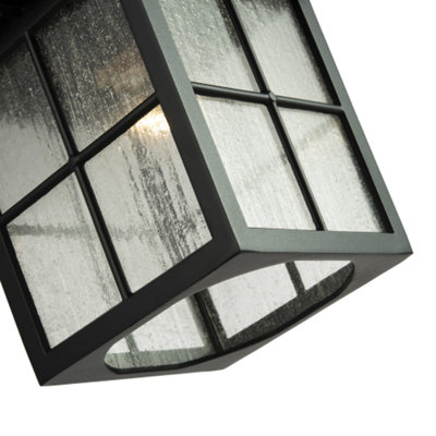 Classic Matte Black Die-Cast Aluminium Metal Exterior Lantern Wall Light Fitting