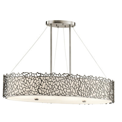Classic Pewter 4 Bulb Ceiling Pendant Light Fixture for LED E27 Bulbs
