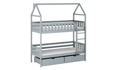 Classic Pine Gaja Bunk Bed with Storage (H)217cm (W)198cm (D)98cm - Timeless Design & Practical