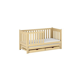 Classic Pine Kaja Single Bed with Trundle, Storage and Bonnell Mattresses (H)860mm (W)1980mm (D)970mm, Multi-Functional