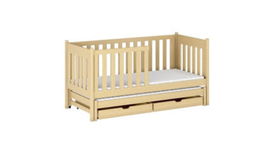 Classic Pine Kaja Single Bed with Trundle & Storage (H)860mm (W)1980mm (D)970mm, Multi-Functional