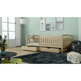 Classic Pine Terry Bed for Kids with Storage and Bonnell Mattress (H)850mm (W)1980mm (D)970mm, with Natural Charm