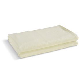 Classic Rib Cotton Throw, Sofa Bed Throw - 150 x 200 cm Fits most 2 seater Sofas Settee Arm Chair & Single Bed, Ivory