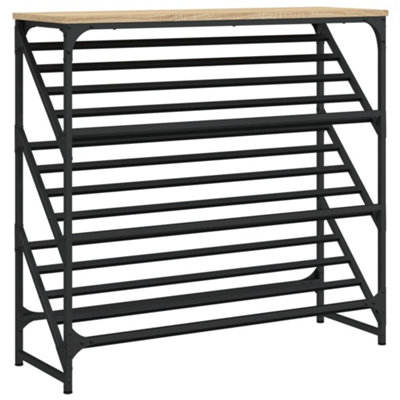 Classic Shoe Rack Sonoma Oak 90x30x85 cm Engineered Wood
