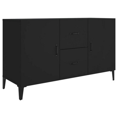 Classic Sideboard Black 100x36x60 cm Engineered Wood