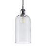 Classic Smoked Rectangular Glass Pendant Ceiling Lamp Shade with Seeded Design