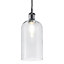 Classic Smoked Rectangular Glass Pendant Ceiling Lamp Shade with Seeded Design
