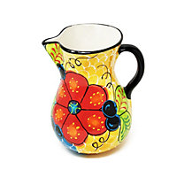 Classic Spanish Hand Painted Pattern Home Decor Large Pourer Jug 2L Fish Scales
