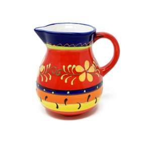Classic Spanish Hand Painted Pattern Home Decor Small Pourer Jug 0.5L Daisy Chains