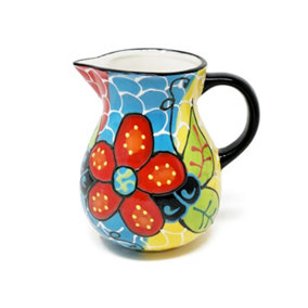 Classic Spanish Hand Painted Pattern Home Decor Small Pourer Jug 0.5L Fish Scales