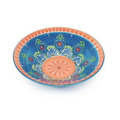 Classic Spanish Hand Painted Pattern Kitchen Dining Extra Large Conical ...