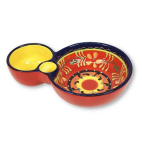 Classic Spanish Hand Painted Pattern Kitchen Dining Olive Dish (L) 19cm Daisy Chains
