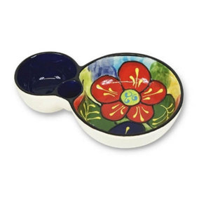 Classic Spanish Hand Painted Pattern Kitchen Dining Olive Dish (L) 19cm Floral