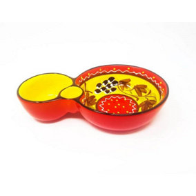 Classic Spanish Hand Painted Pattern Kitchen Dining Olive Dish (L) 19cm Grapes