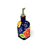 Classic Spanish Hand Painted Pattern Kitchen Dining Squared Oil Drizzler 250ml Pink Flower