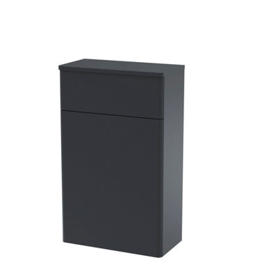 Classic Traditional Floor Standing WC Unit (Toilet Pan & Concealed Cistern Not Included), 500mm - Soft Black - Balterley