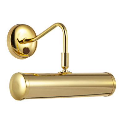 Classic Traditional Picture Wall Light in Polished Gold with Switch Button