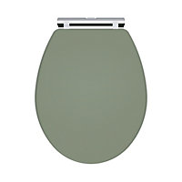 Classic Traditional Soft Close, Top Fix Wooden Toilet Seat (Suitable for Kinston Balterley Toilets) - Satin Green - Balterley