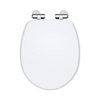 Classic Traditional Soft Close, Top Fix Wooden Toilet Seat (Suitable for Legacy Balterley Toilets) - Gloss White - Balterley
