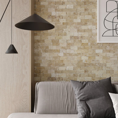 Classic Travertine 5 x 10cm Split Face Cladding SAMPLE