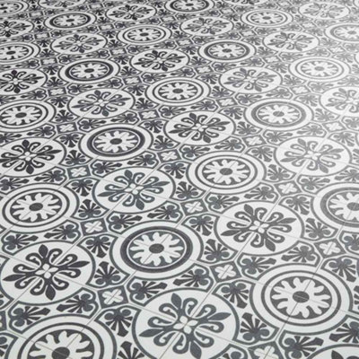 Classic Victorian Tile Vinyl by Remland (5m x 2m)