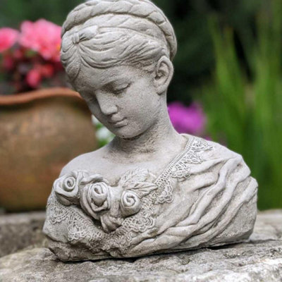 Classical Rose Lady Bust Statue