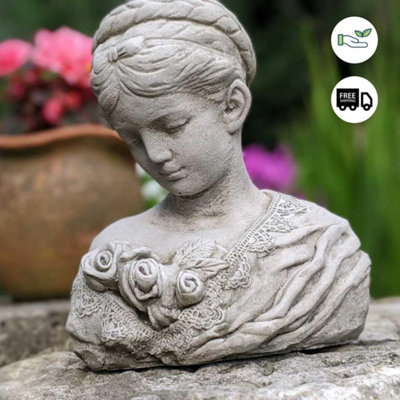 Classical Rose Lady Bust Statue