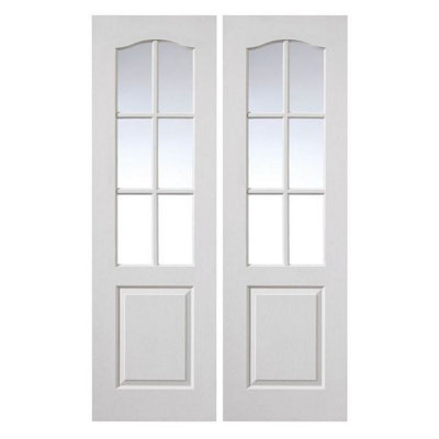 Classique 6 Light White Internal Door Pair