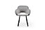 Claudia Art Deco Dining Chairs (Pack of 2) - L52 x W44 x H84.5 cm - Grey