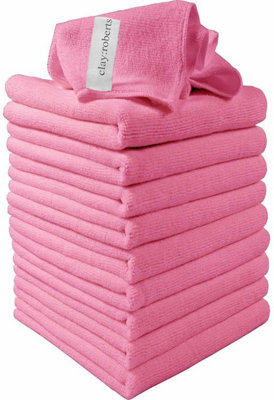 Clay Roberts Microfibre Cleaning Cloths, 40cm x 30cm - Pack of 10 ...