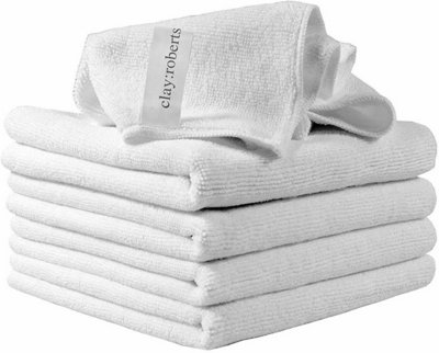Clay Roberts Microfibre Cleaning Cloths, 40cm x 30cm - Pack of 5 ...