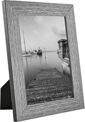 Clay Roberts Photo Picture Frame 7 x 5, Dark Grey, Freestanding and Wall Mountable, 13 x 18 cm, 7x5" Picture Frames