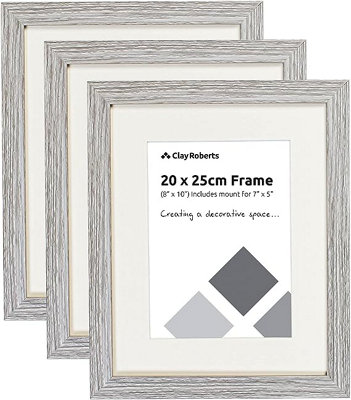 Clay Roberts Photo Picture Frames 8 x 10, Light Grey, Pack of 3 ...